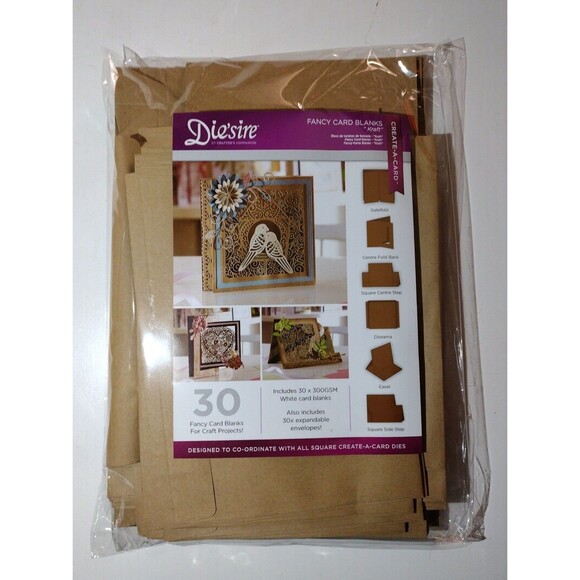 Die'sire - 30 Fancy Card Blanks - Create-A-Card(New) - Picture 1 of 5
